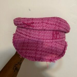 Ruslan Baginskiy Pink Tweed Baker Boy Cap